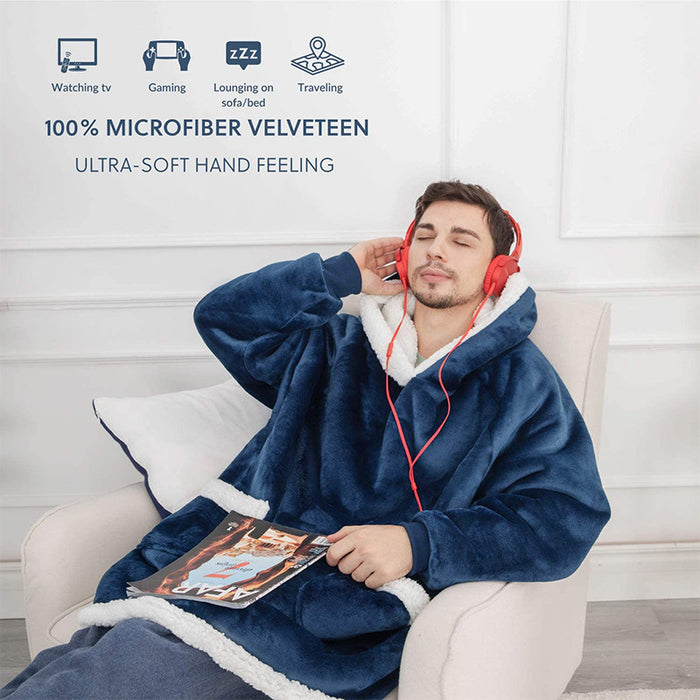 Wearable Blanket Hoodie — Unisex Oversized